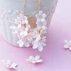 作品満開の桜の花束　イヤリング(ピアス)