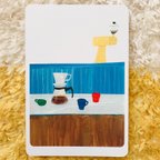 作品ポストカード   cafe  (2枚セット)