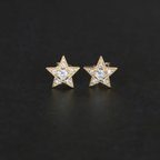 作品＊star andジルコニアピアス＊