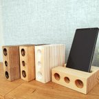 作品木製スマホスピーカー　手帳カバー対応　4色取り揃え　プレゼント　誕生日　コンパクト