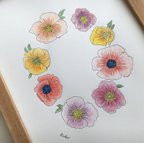 作品ポスター原画    poppyの花リース②