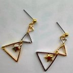 作品＊アシンメトリーな△ピアス＊