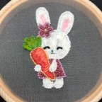 作品うさぎの刺繍キット【動画あります】