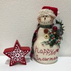 作品クリスマス Happyスノーマンサンタ