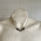 作品Vintage 80s-90s USA black crystal stone necklace レトロ アメリカ ヴィンテージ アクセサリー ブラック クリスタル ストーン ネックレス