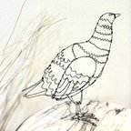 作品スタンドオブジェ【雷鳥】　ワイヤーアート