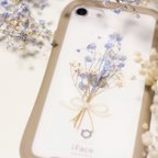 作品【送料無料】かすみ草のドライフラワー iPhoneケースに。