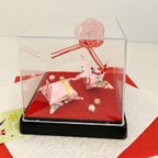 作品ハンドメイド【お正月飾り】鶴と亀（ピンク）