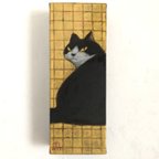 作品肉筆油彩画　「そーねこ」　hako26/2683-021