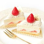 作品苺のショートケーキ メモスタンド   フェイクスイーツ 