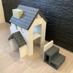 作品2階建ペットハウス タイプB　可動階段付き