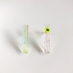 作品clear stick piece flower /ピアス・イヤリング/アクリル