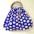 作品昭和レトロ風花柄のかまぼこBAG 小サイズ