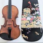 作品貝桶と和楽器 /silk violin blanket/ シェル型 バイオリンケースマット