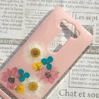 作品全機種対応 押し花 スマホケース iPhoneケース Xperia galaxy AQUOS 格安スマホ..【ラメ少なめ】