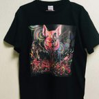 作品大きめプリント!ぶたTシャツ