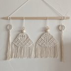 作品macrame Ohinasama tapestry マクラメ　お雛様　タペストリー