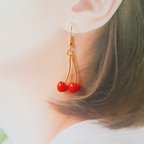 作品明るい可愛い系🍒Cherry×Cherry ピアス/イヤリング 