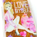 作品iPhoneグリッターケース【Love myself】ゴールド