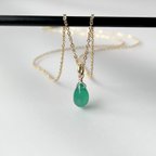 作品14kgf グリーンオニキス - Green Onyx Necklace