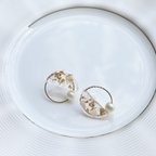 作品数量限定　round perl pierce / gold
