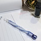 作品青の毬(まり)　ボロシリケイトガラスペン-2