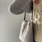 作品LINEN  QUILT  BELT　SHOULDER　BAG　＜S＞