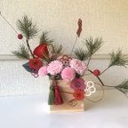 作品【展示】升ますハッピーNEWYEARアレンジ　迎春