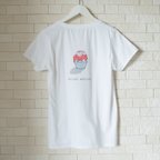 作品かき氷Tシャツ　バックプリントイラストTシャツ