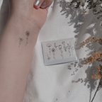 作品タトゥーシール  花と蝶　1シート　tattoo おまけ付き　韓国