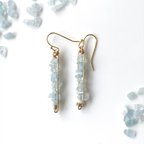 作品March aquamarine pierce/earrings