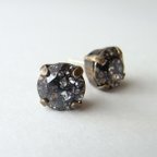 作品【再販】★Crystal Black Patina（クリスタルブラックパティナ【スワロフスキーラインストーンピアス】）