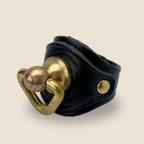 作品SWIVEL LEATHER RING BLACK