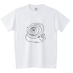 作品snail かたつむりの落書き風プリントTシャツ