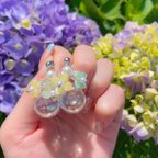 作品紫陽花 ガラスドーム pierce/earring