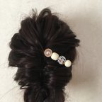 作品ころころツィードヘアクリップ