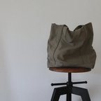 作品natural tote bag     vintage Gray beige 