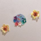 作品カエルとお花💐