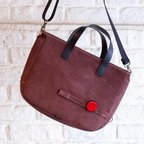 作品Leather cycle tote bag ( brown ) 