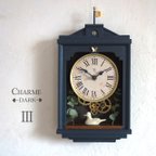 作品【送料無料】CHARME DARK Ⅲ(CD-#003）シャビーシックな掛け時計 Sサイズ　アンティーク風　インテリア
