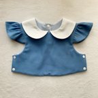 作品simple  sleeve bib(blu)