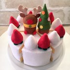 作品フェルトのクリスマスケーキ。