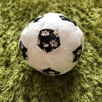 作品★名入れ可★ベビーガーゼのサッカー ボール【鈴入り】