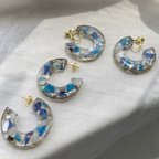 作品【川から海を守る】Sun kissed hoop pierce/earring