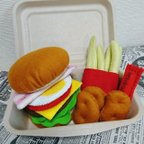 作品フェルトままごと🍔ハンバーガーセット