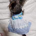 作品着せやすい犬服🌼貝殻模様の二段フリルワンピース🌼オーダーメイドで！
