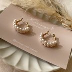 作品【特集掲載】Pearl Hoop Earrings パール フープ