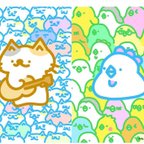 作品A4サイズ　猫とか鳥のクリアファイル！