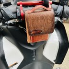 作品バイクに使えるマルチバッグ！ハンドルバーやベルトに取り付け可能レザーバッグ
