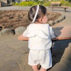 作品天使の羽ベスト　ファーベスト　記念撮影、ハロウィンコスプレ 、出産祝い　ベビー袴コーデ
